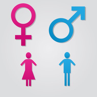 Male and female symbols clipart