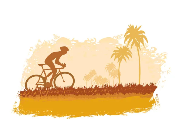 サイクリングのポスター — ストックベクタ