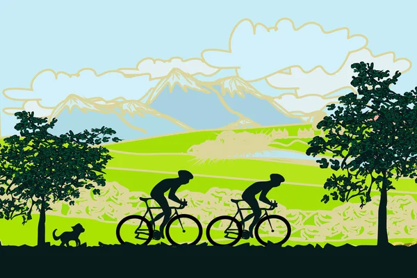 Ποδηλασία αφίσα — Διανυσματικό Αρχείο