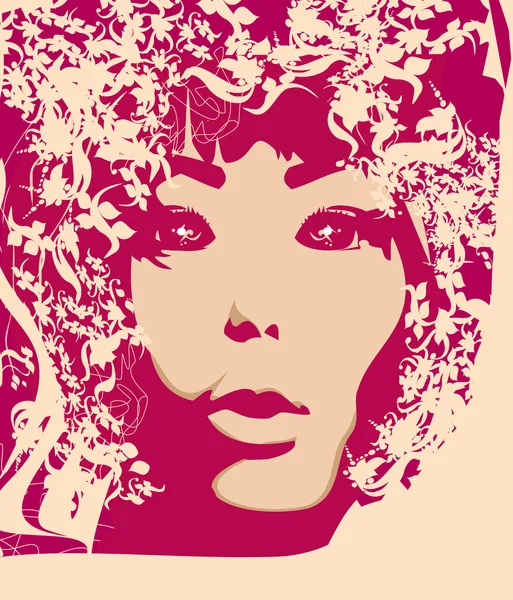 Abstrait Belle femme affiche — Image vectorielle