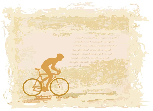 Ciclismo Grunge Poster Plantilla vector — Vector de stock