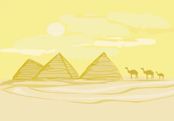 Пирамиды Гиза — стоковый вектор