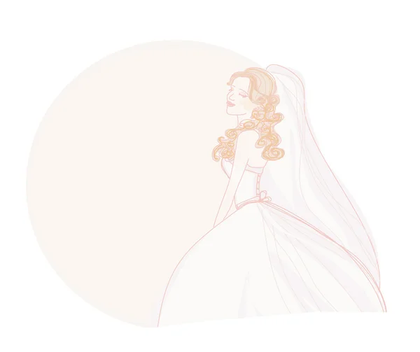 Mooie bruid — Stockvector