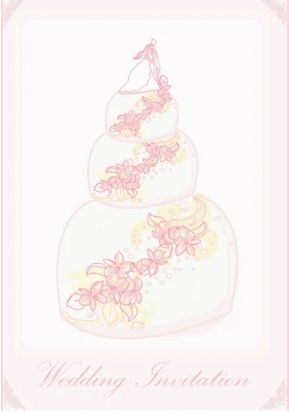 Conception de carte de mariage — Image vectorielle