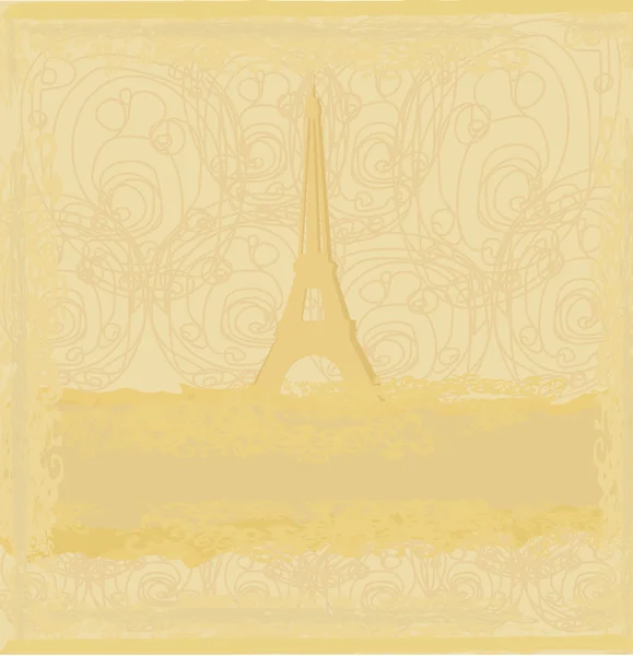 Tarjeta retro Eiffel vintage — Archivo Imágenes Vectoriales