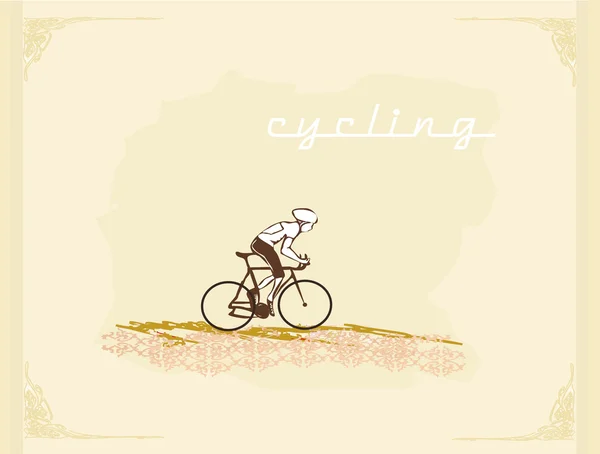 Cycling Grunge Poster Template vector — Stock Vector