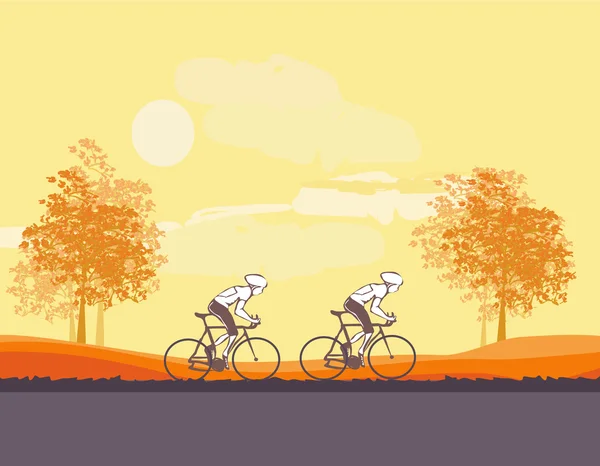 Ciclismo Grunge Poster Template, illustrazione vettoriale — Vettoriale Stock