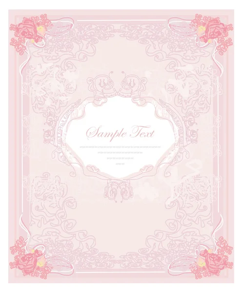 Wedding invitation vintage card — Stock Vector