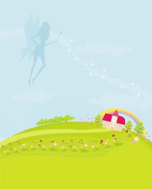 Fairy in the garden clipart