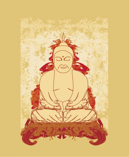 中国の伝統芸術仏教パターンのベクトル — ストックベクタ