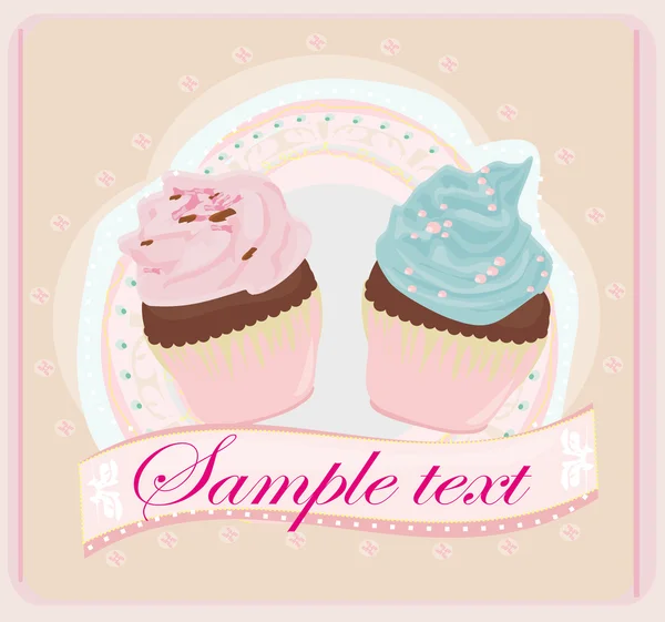 Belle conception Cupcake — Image vectorielle