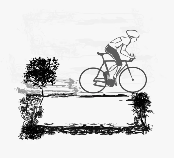 Grunge-Poster für Radfahrer — Stockvektor