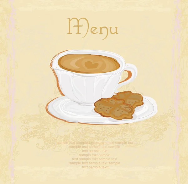 Чашка кофе с абстрактными элементами дизайна — стоковый вектор