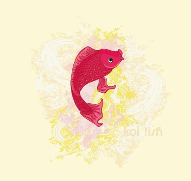 Japanese koi vector background clipart