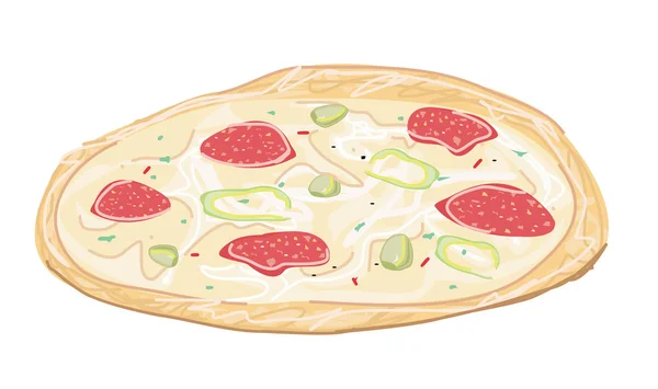 Fresh pizza — Stock Vector