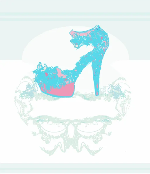 Chaussures affiche vintage — Image vectorielle