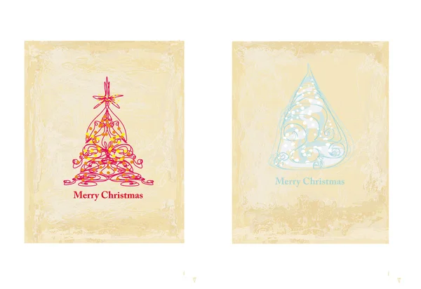 Soyut Noel ağacı kartı — Stok Vektör