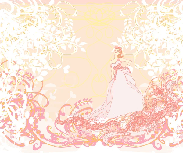 Schöne Braut Hintergrund — Stockvektor