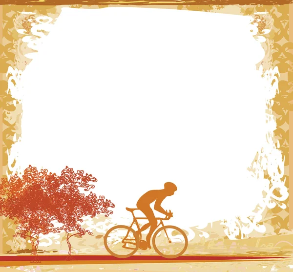 Bisiklete binme poster — Stok Vektör