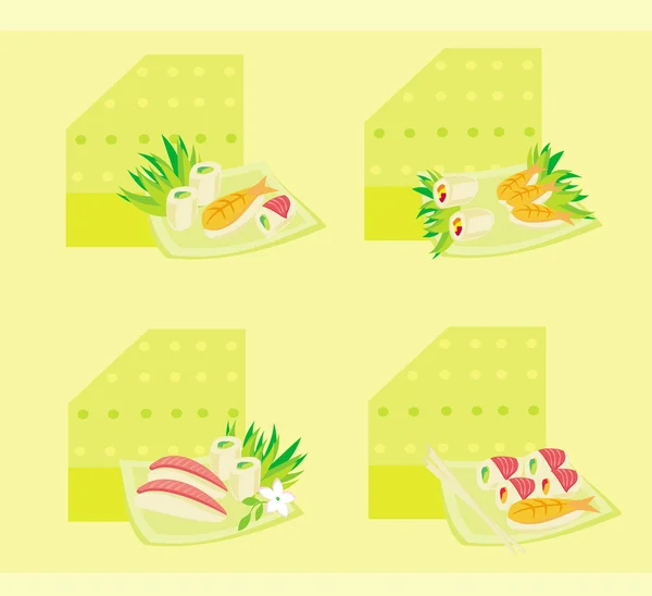 Vektor illustration av sushi set — Stock vektor