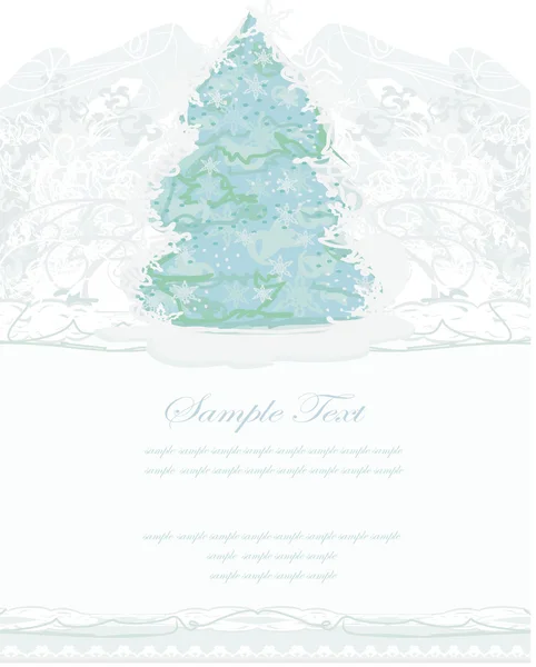 Noel ağacı kartı — Stok Vektör