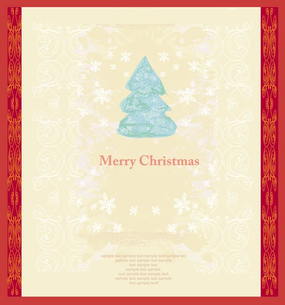 Carte d'arbre de Noël abstraite — Image vectorielle
