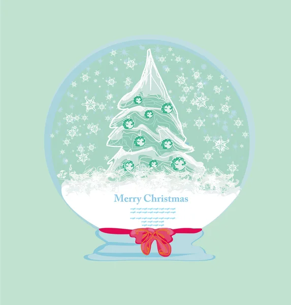 Absztrakt karácsonyfa kártya — Stock Vector