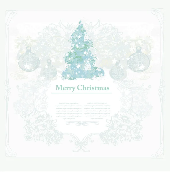 Abstrakte Weihnachtsbaumkarte — Stockvektor