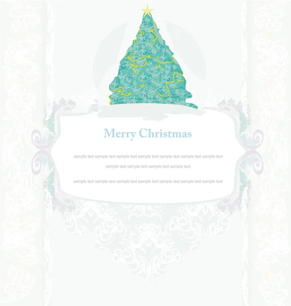 Cartão de árvore de natal abstrato — Vetor de Stock