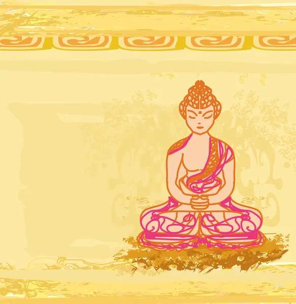 Chiński tradycyjny wzór buddyzmu artystycznego — Wektor stockowy