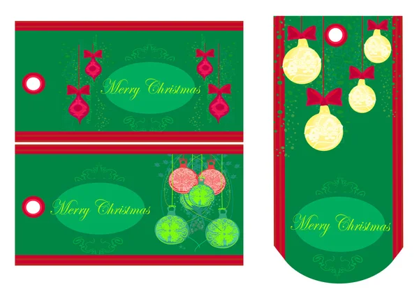 Étiquettes de Noël collection — Image vectorielle