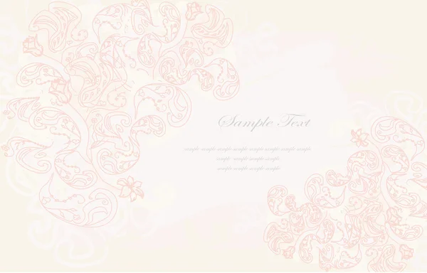 Romantique carte d'invitation de fleurs — Image vectorielle