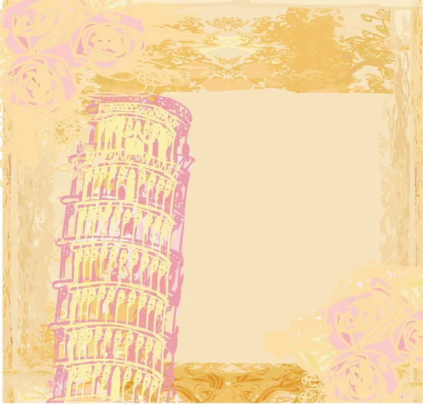 矢量比萨塔的背景 — 图库矢量图片