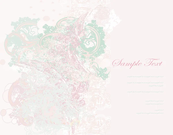 Elegante florale Einladungskarte — Stockvektor
