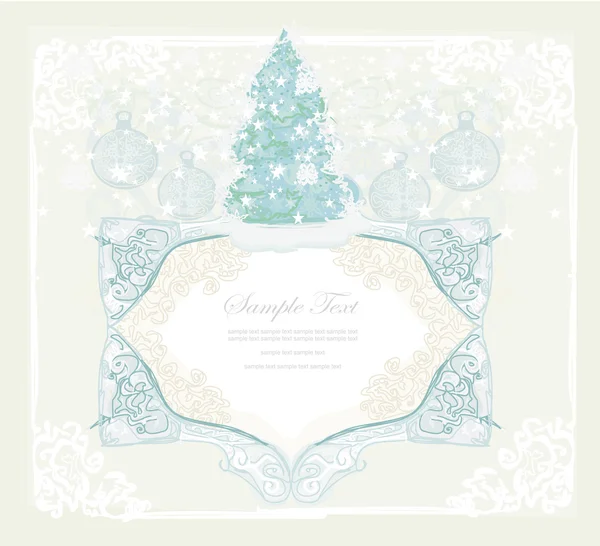 Resumen de la tarjeta del árbol de Navidad — Archivo Imágenes Vectoriales