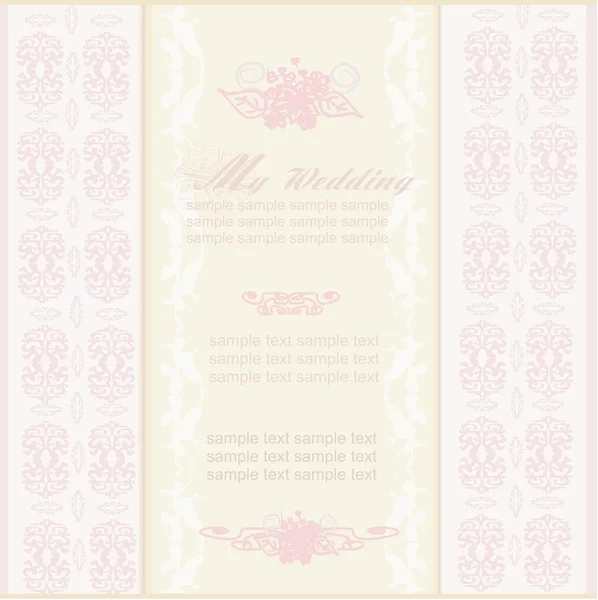 Hochzeitseinladungskarte — Stockvektor