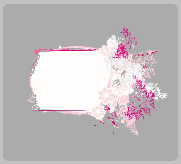 Cadre floral vintage abstrait avec espace pour votre texte — Image vectorielle
