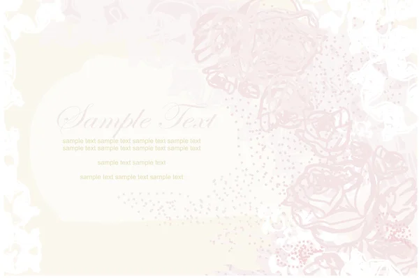 あなたのテキストのためのスペースと抽象的なヴィンテージの花のフレーム — ストックベクタ