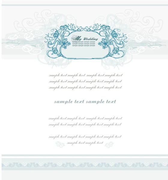 Elegant wedding invitation card — Stock Vector