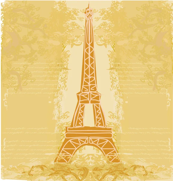 Винтажный ретро Эйфель в Париже — стоковый вектор