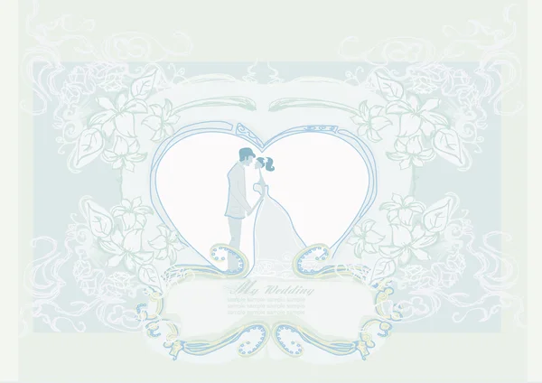 Elegante invitación de boda — Vector de stock