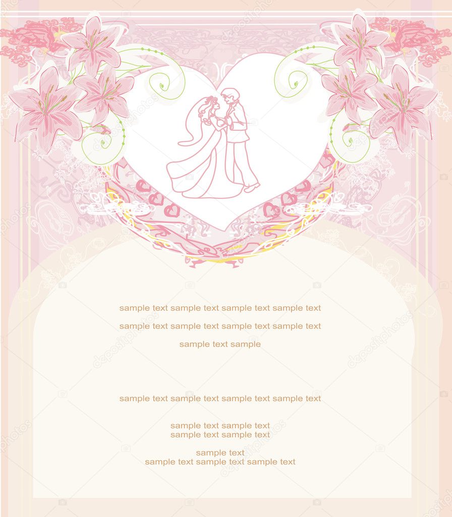 Wedding dancers - invitation card