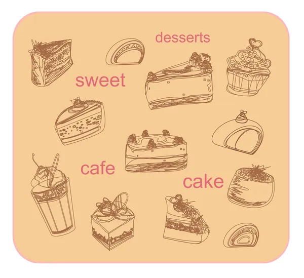 Sweet dessert coffee background — Stock Photo, Image