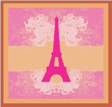 Eski moda Eiffel kartı