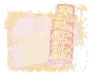  pisa tower grunge background