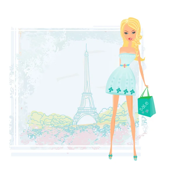 Belle donne Shopping in Francia — Foto Stock