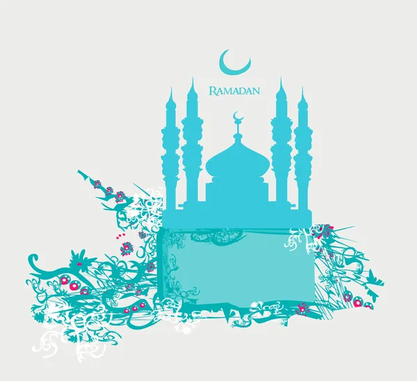 Ramadan background - mosque silhouette card — Φωτογραφία Αρχείου