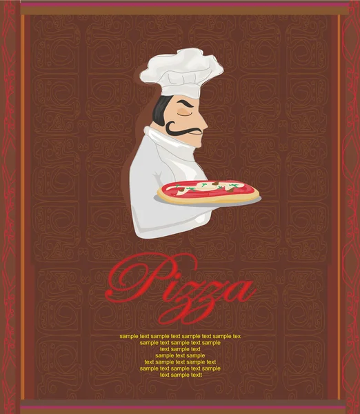 Vorlage für die Pizza-Speisekarte — Stockfoto