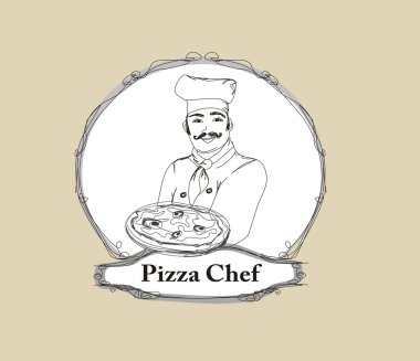 Şef pizza ile