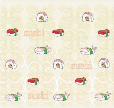  pattern with sushi